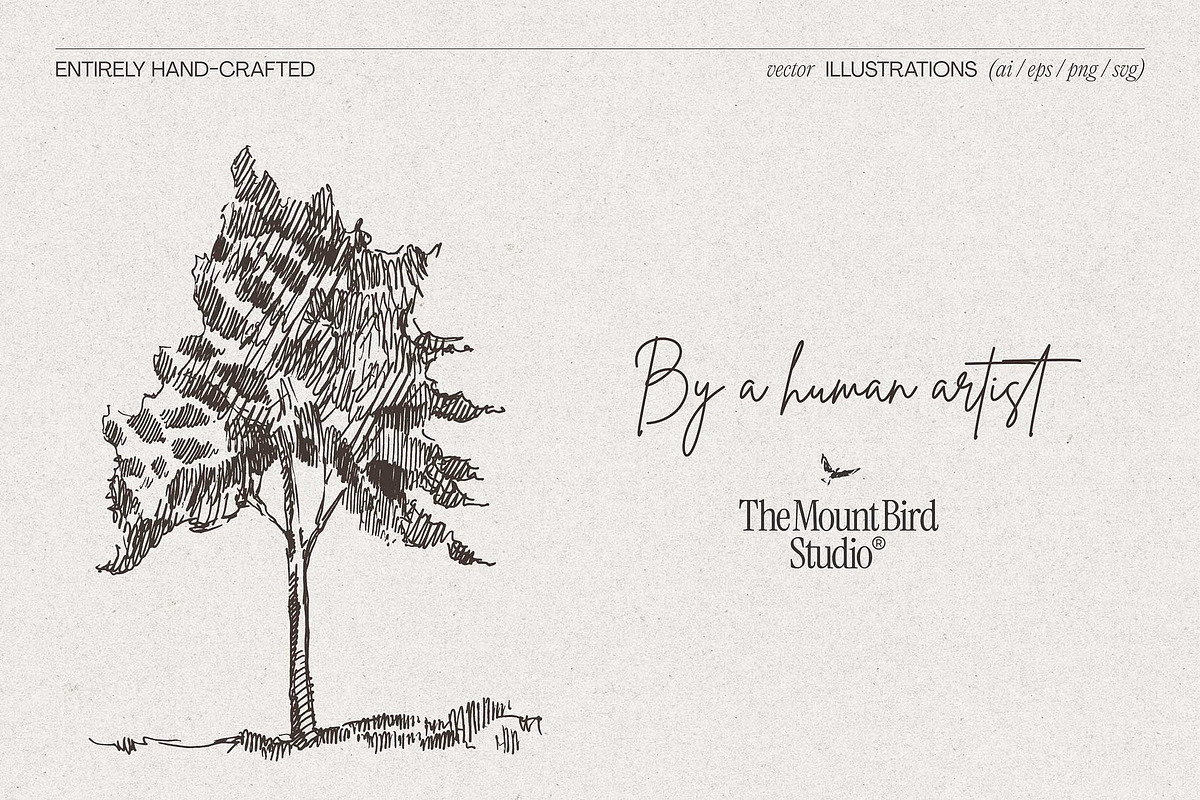 Hand-Drawn Trees Illustration Set, an Object Graphic by TheMountBirdStudio (Photo 3 of 6)