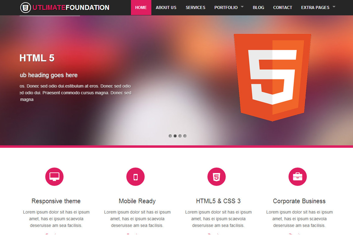 Foundation 4 Business Theme 5 in 1, a Websites & App Template by Responsive Business Theme (Photo 2 of 4)