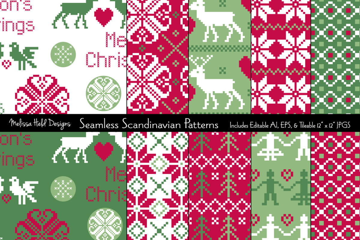 Seamless Scandinavian Patterns