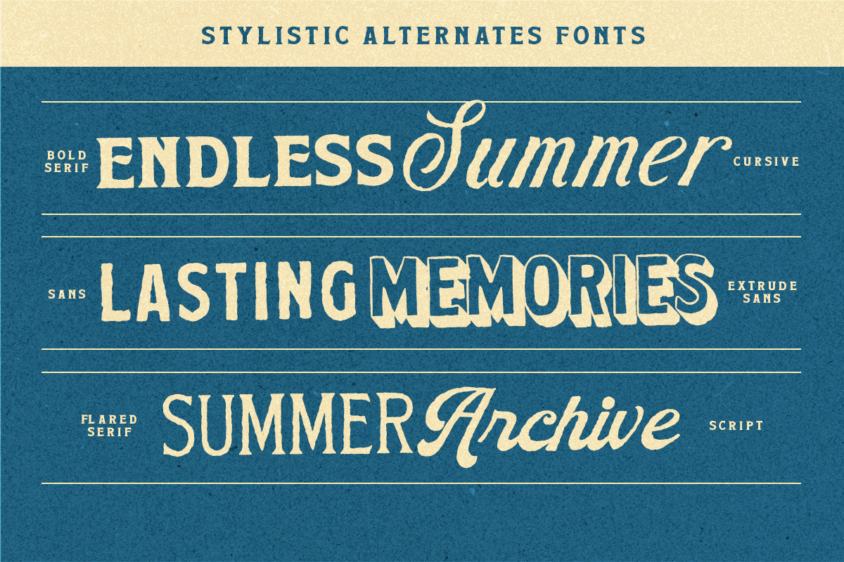 Summer Archive Font Collection, a Script Font by Letterhend Studio (Photo 2 of 14)