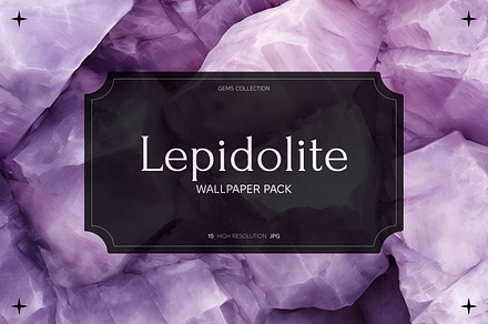 Lepidolite gemstone wallpaper pack