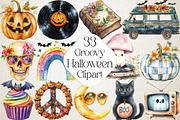 Groovy Halloween Clipart, an Illustration by DreamPrint404 (Thumbnail 1 of 5)