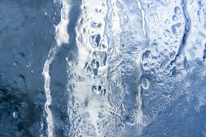 Frost forms on a glass window in win, an Abstract Photo by 1miromiro