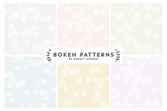 Seamless Bokeh Paterns & Papers preview 4