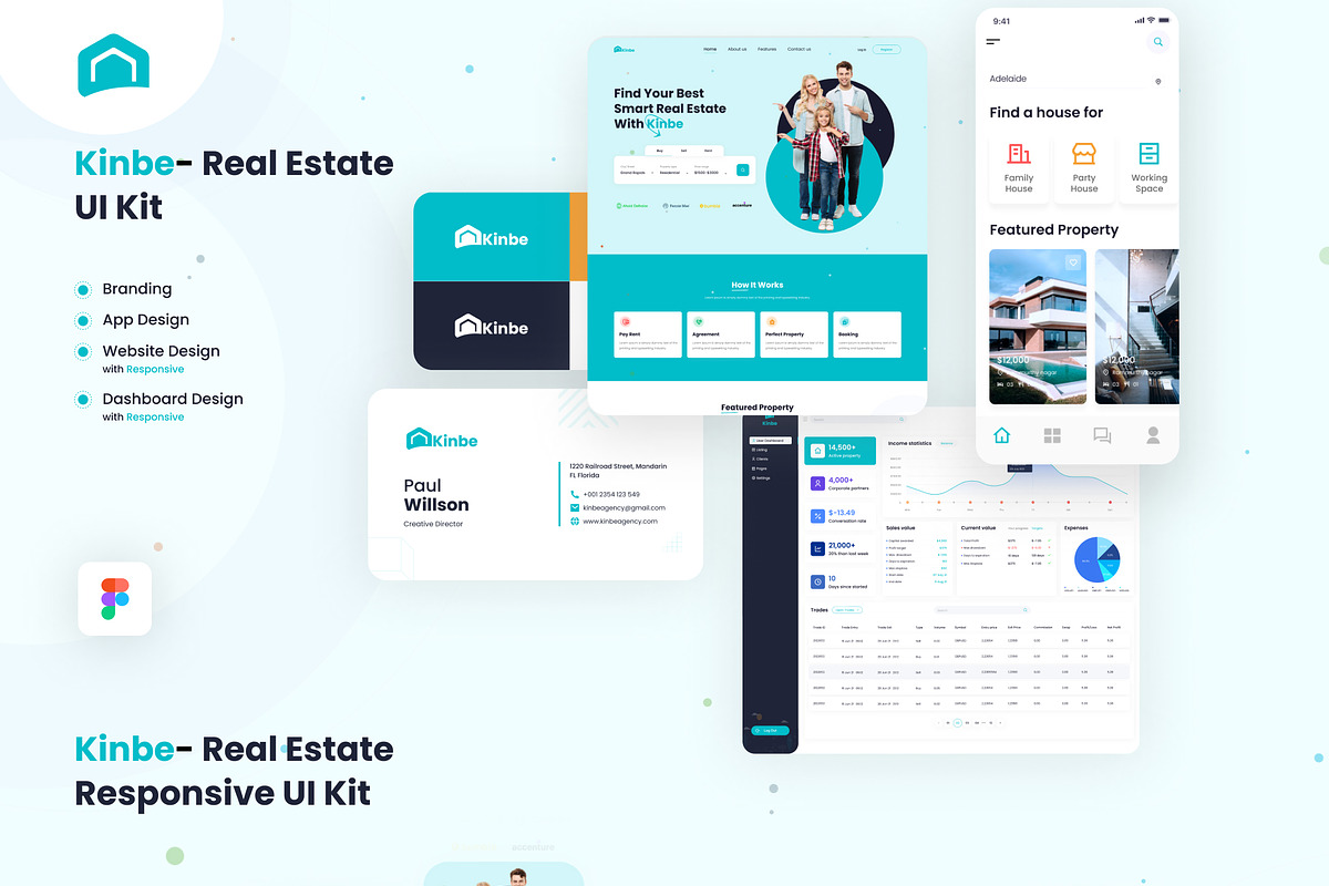 Multi-concept Real Estate UI Kit, an UI Kit Template by Sujun Baidyaa (Photo 10 of 10)