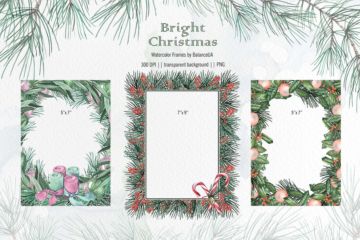 Christmas Watercolor Illustrations, a Decorative Illustration by BalanceUA (Photo 10 of 18)