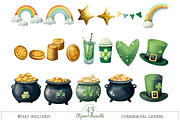 St Patricks Day Clipart Bundle, an Illustration by MockupWizard (Thumbnail 3 of 5)