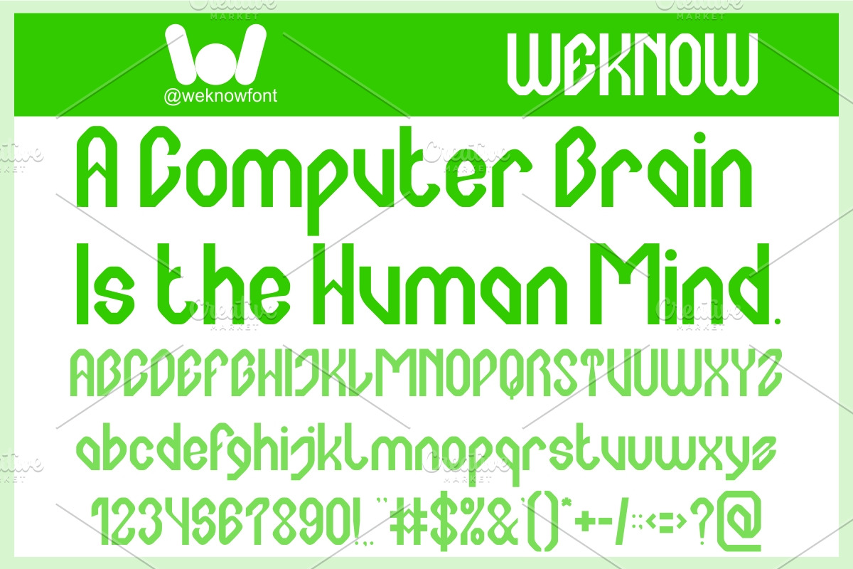 Computer Brain font, a Blackletter Font by weknow (Photo 2 of 8)