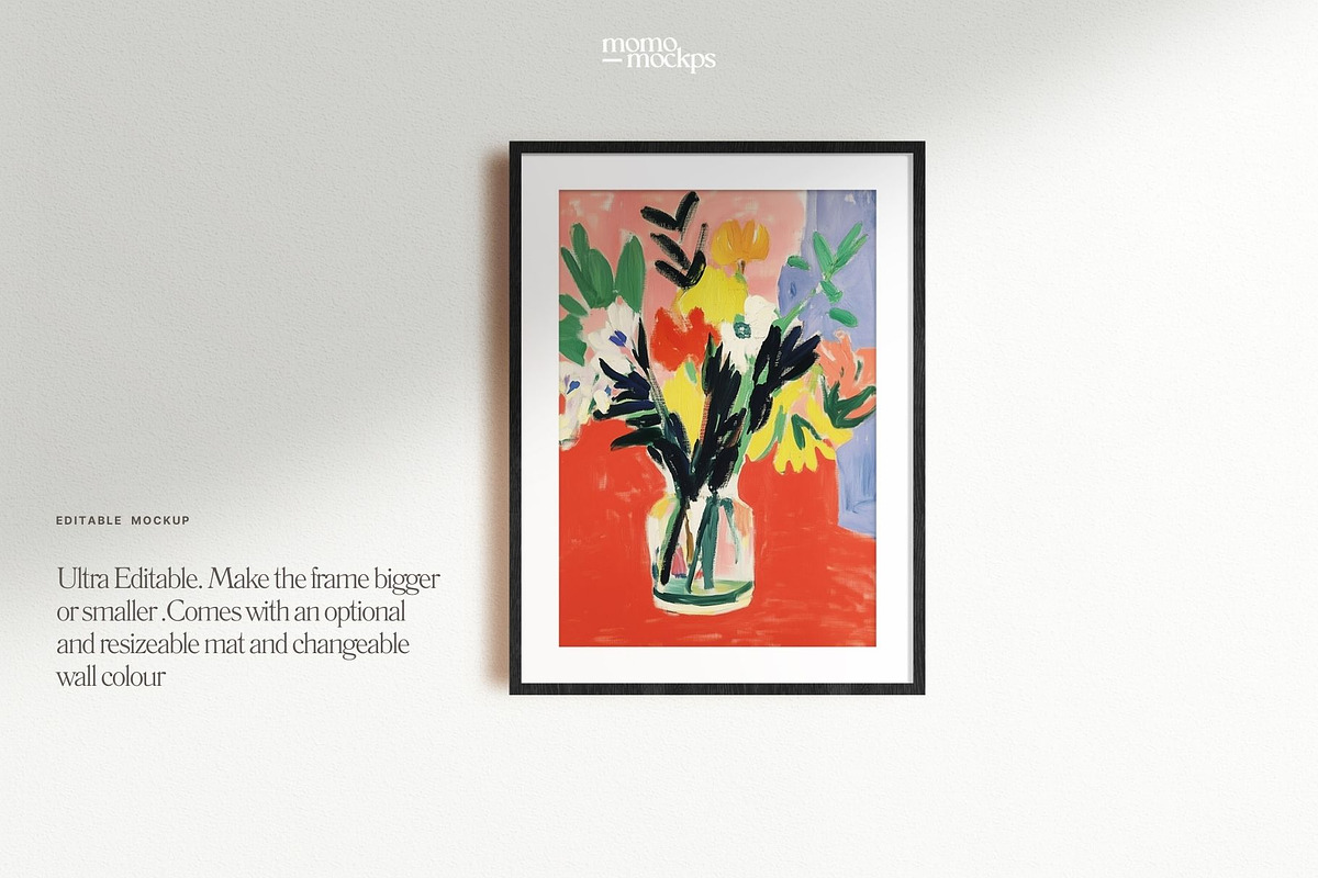 Black Frame Mockup | 4:5 Ratio, a Household Mockup by momomockps (Photo 2 of 10)