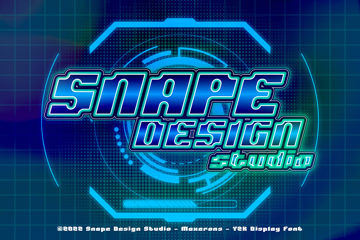 Maxerons - Y2K Font, a Font by Snape Design Studio (Photo 4 of 5)