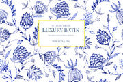 LUXURY BATIK, Watercolor set!, a Pattern Graphic by HannaStudio (Thumbnail 1 of 10)