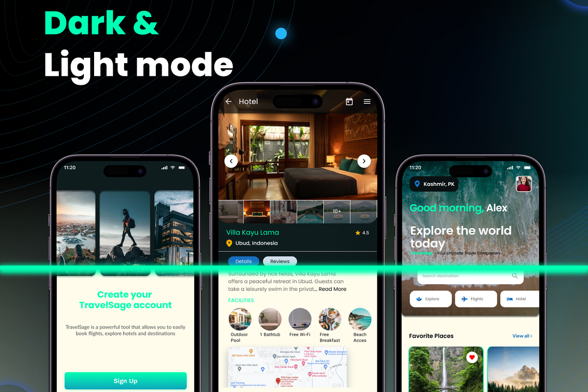 Travel Sage | Travel Mobile App, an UI Kit Template by Sufian Masood (Photo 3 of 6)