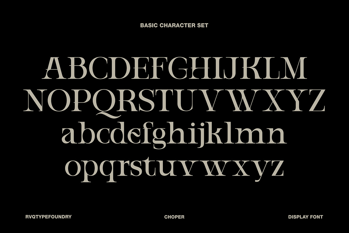 Choper Display, a Serif Font by Rvq Type Foundry (Photo 5 of 7)