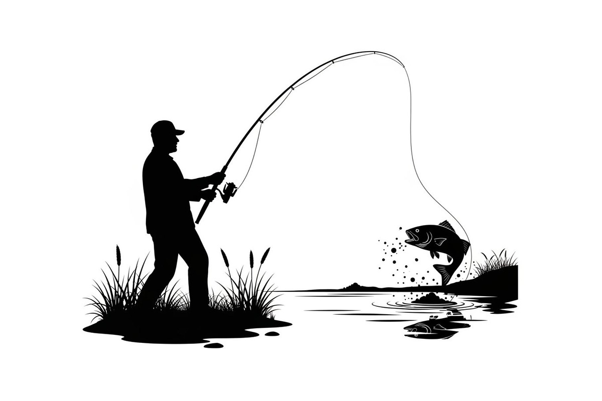 Fishing Silhouette Vector Bundle, an Illustration by hafijul (Photo 51 of 51)