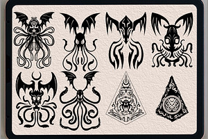 20 Cthulhu Brush Stamp