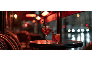 Romantic Evening Cocktails at a, a Food & Drink Photo by piter.goskov