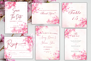 Pink Cherry Blossom Wedding Suite, a Print Template by TheSimplySereneShop (Thumbnail 2 of 7)