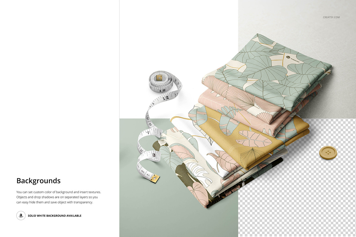 Fabric Stack Mockup Set, a Merchandise Mockup by creatsy2 (Photo 7 of 10)
