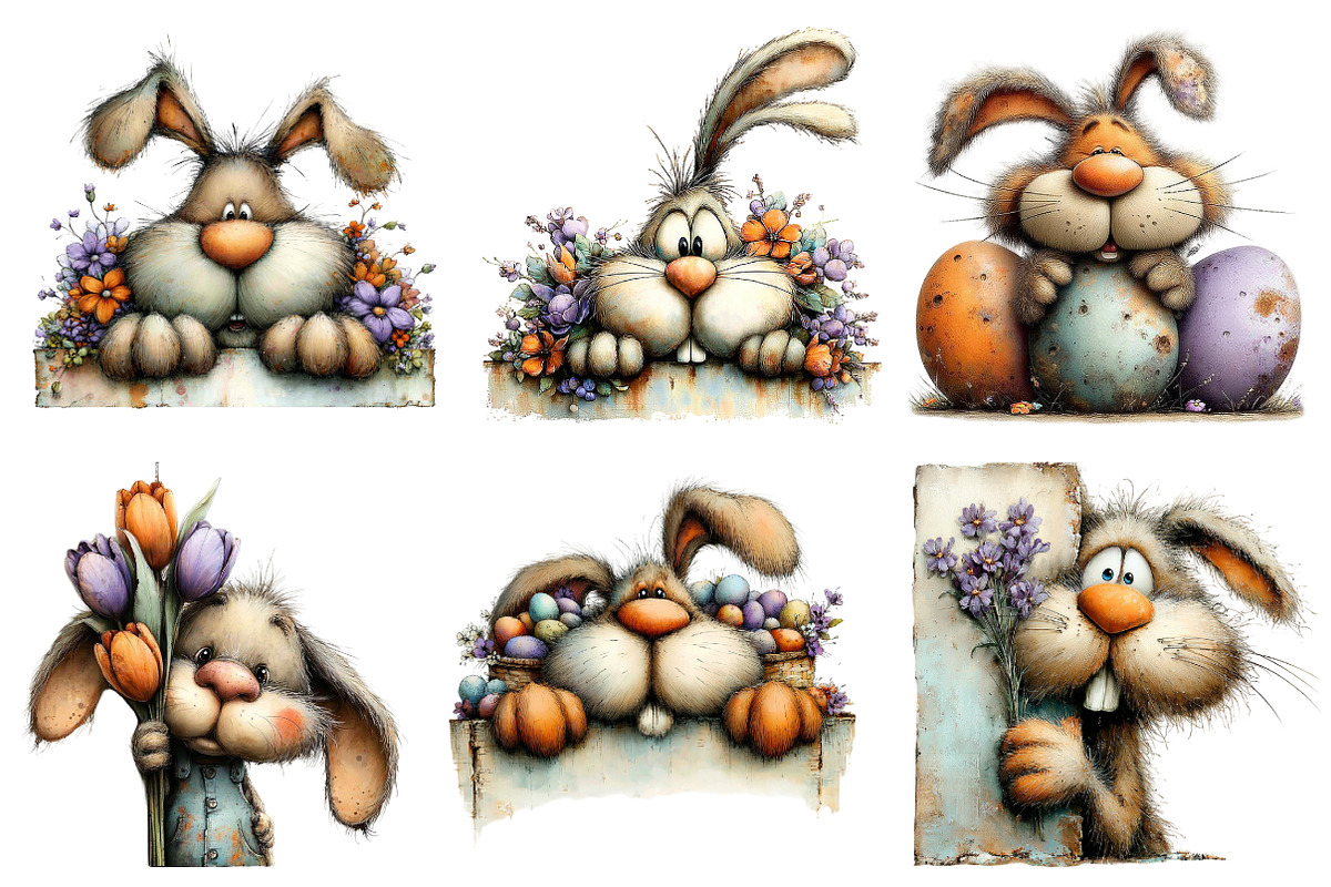 Funny Easter Bunny Peeking Clipart, an Illustration by designcity5 (Photo 4 of 5)