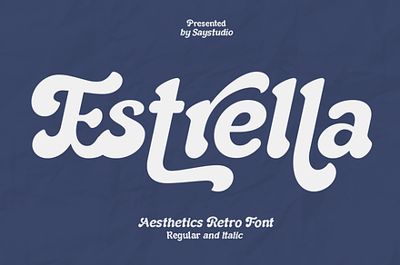 Estrella - Aesthetic Retro Font, a Serif Font by Say Studio