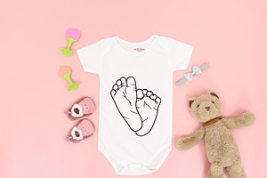 Baby Feet Svg, Baby Footprint SVG