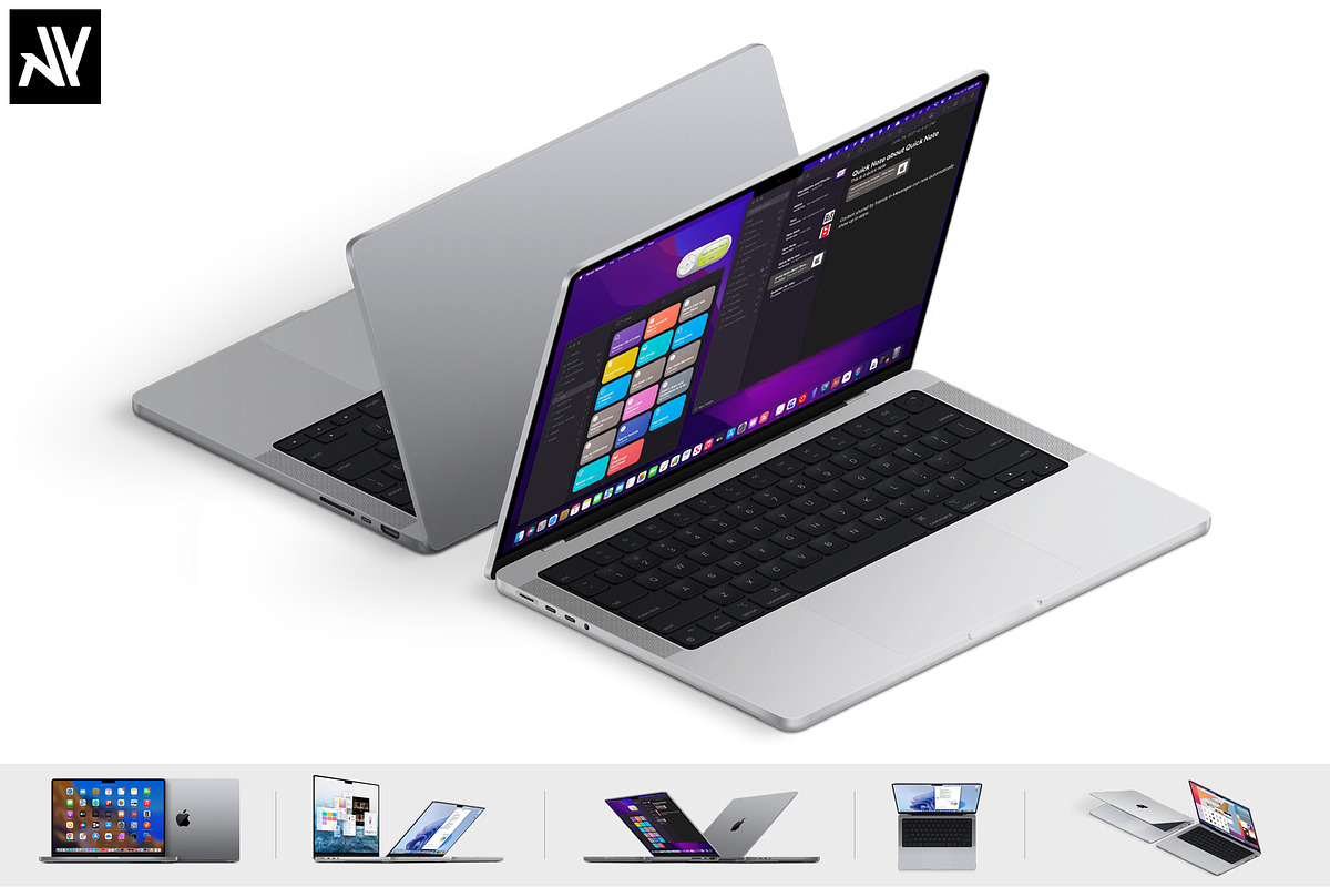 Apple Macbook Pro 14 (2021) MockUp, a Mac Mockup by Alex_Yanko (Photo 1 of 19)
