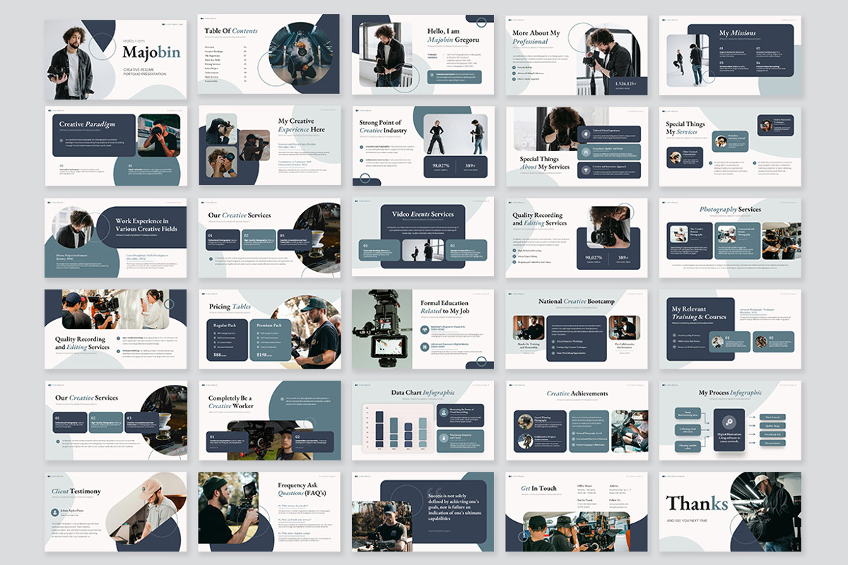 Majobin Creative CV Resume PPT, a Presentation Template by kerismaker (Photo 9 of 10)