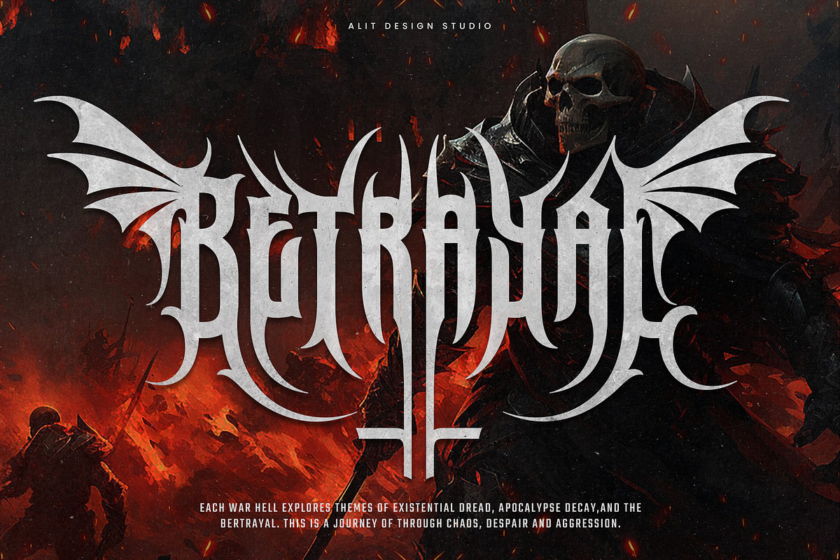 Megaroom typeface, a Blackletter Font by alit design (Photo 5 of 20)