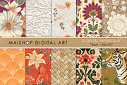 Seamless Boho Textures & Patterns, a Pattern Graphic by Maishop (Thumbnail 1 of 4)