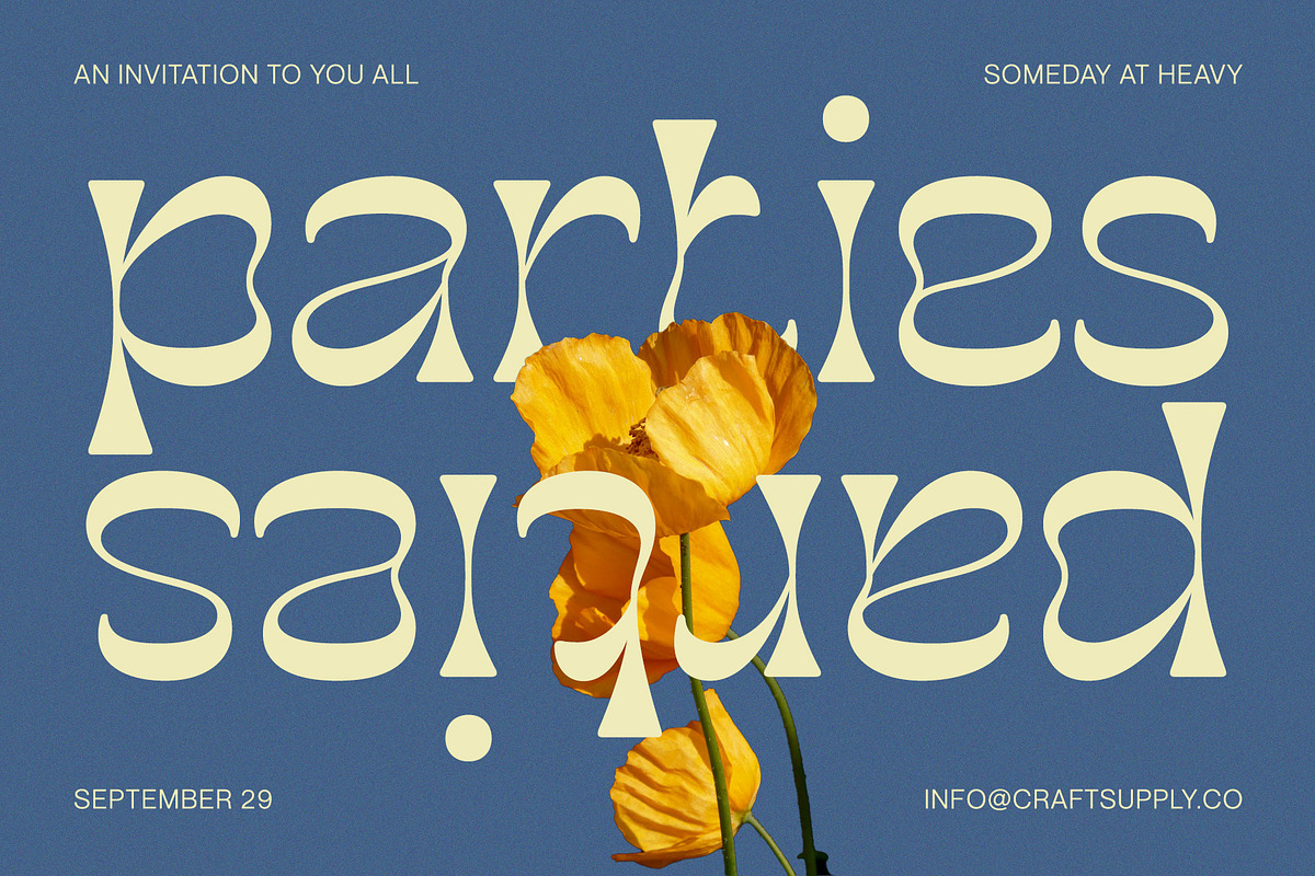 Caplosy - Trippy Font, a Serif Font by Craft Supply Co. (Photo 4 of 8)
