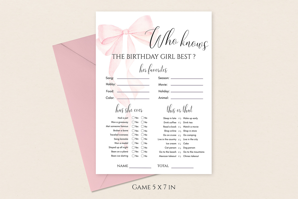 Birthday Party Game Template, an Invitation Template by Elena Medvedeva (Photo 2 of 5)