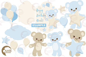 Baby Boy Bear Nursery AMB-1460