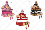Fashion Planner Girls Clipart set, a Work Illustration by The GG Shop (Thumbnail 3 of 8)