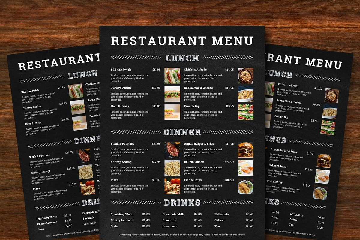Chalkboard Menu Canva Template, a Flyer Template by Melanie Peterson (Photo 1 of 2)