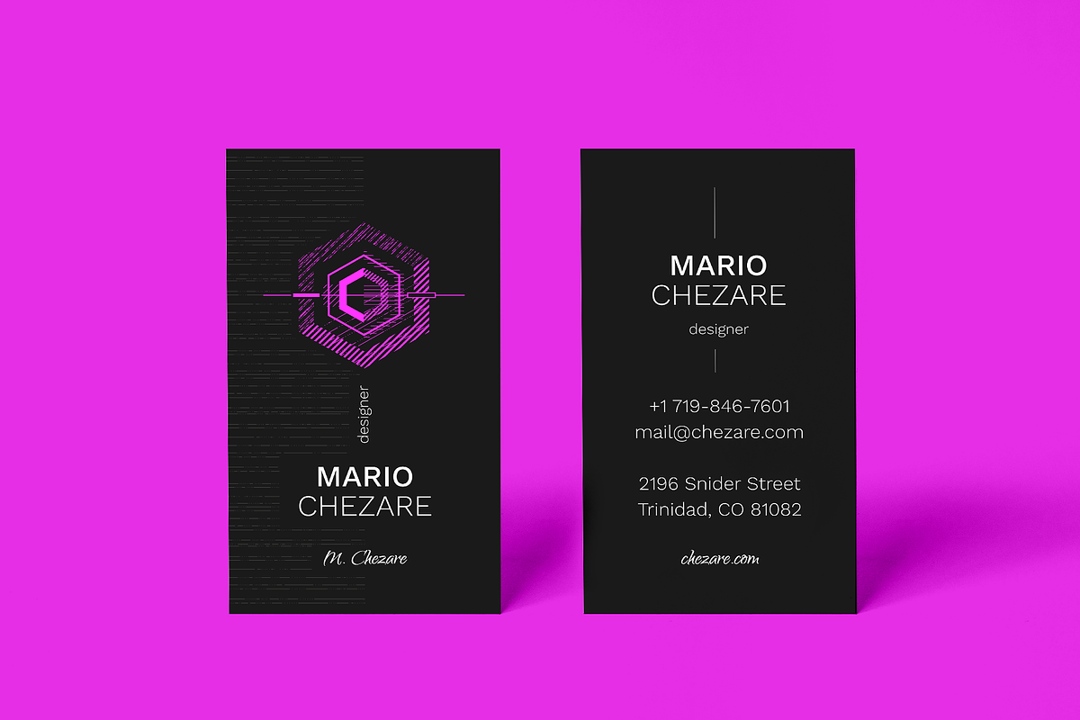 Chezare B. 8 Business Card Templates, a Business Card Template by le-genda (Photo 4 of 9)