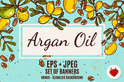 Set of banners with argan, a Flyer Template by KundolaArt (Thumbnail 1 of 3)