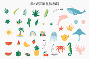 Summer vector clipart & pattern, a Seasonal Illustration by Valerie (Thumbnail 3 of 7)