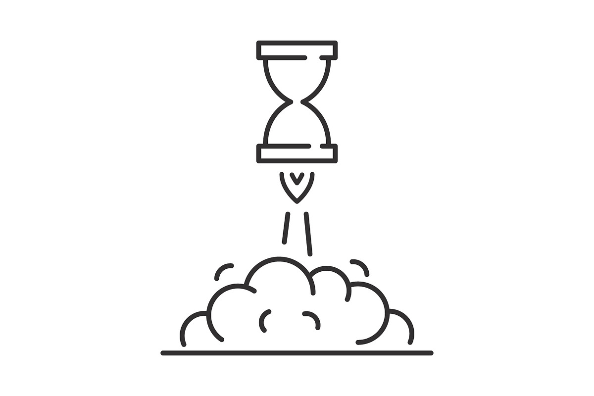 best time for startup icon, an Outline Icon by 007NATALIIA
