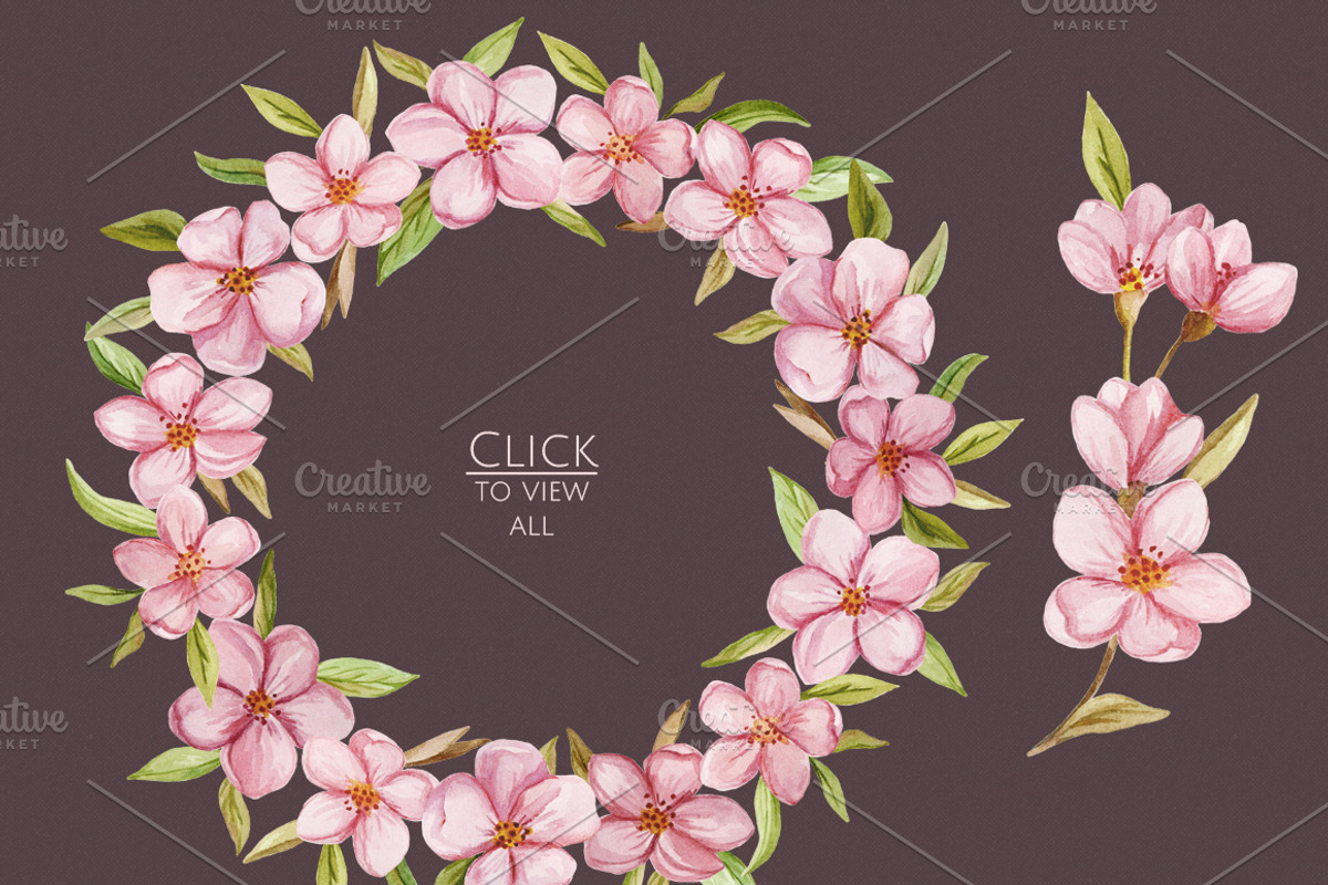 Blossoms. Spring watercolor set, a Decorative Illustration by NataliVA (Photo 3 of 4)