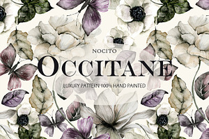 Occitane, Botanical Seamless Pattern