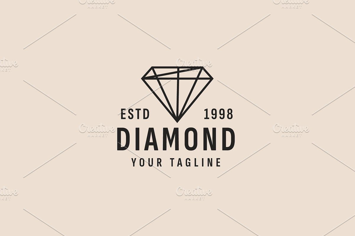 Diamond logo illustration, a Branding & Logo Template by Dyn Studio
