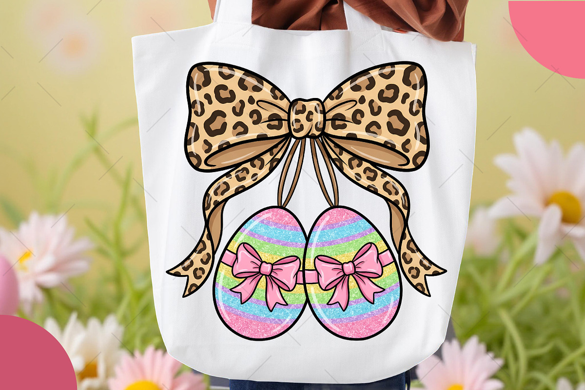 Preppy Easter Egg Png, Leopard Bow, an Illustration by OK Design (Photo 3 of 6)