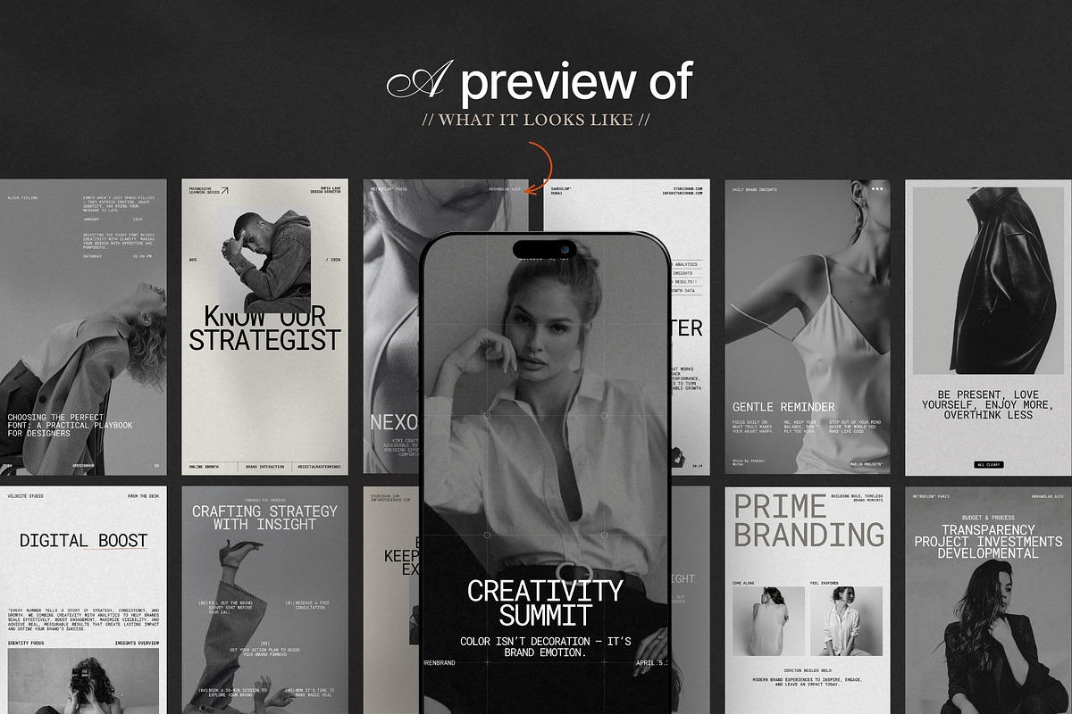 Marketing Instagram Story Canva Kit, a Social Media Template by Pixel Grid (Photo 3 of 8)