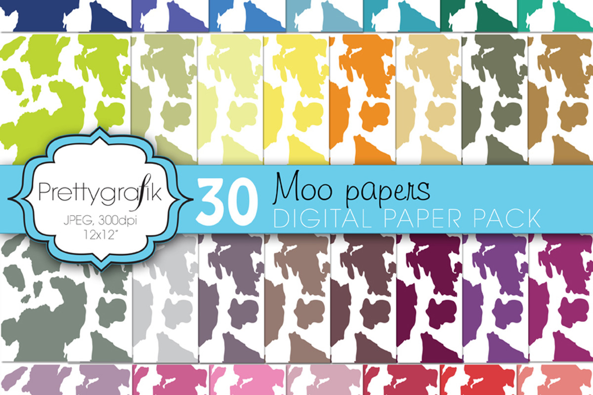 cow print animal print digital paper
