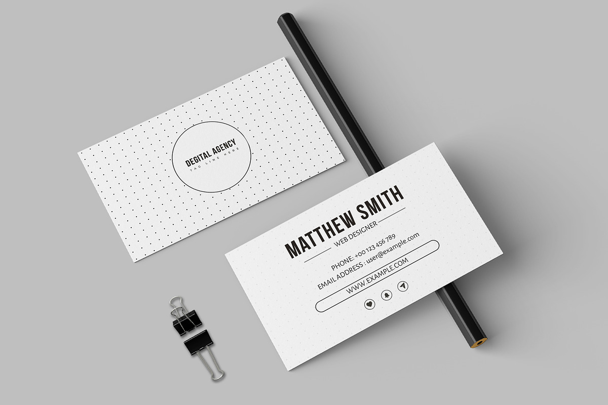 Clean Design Business Card Layout, a Business Card Template by MightyDesign (Photo 3 of 6)