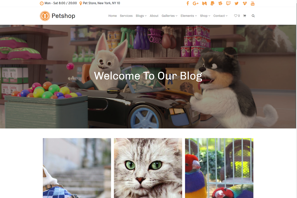 Petshop & Pet Care WordPress Theme, a WordPress Template by Visualmodo (Photo 12 of 30)