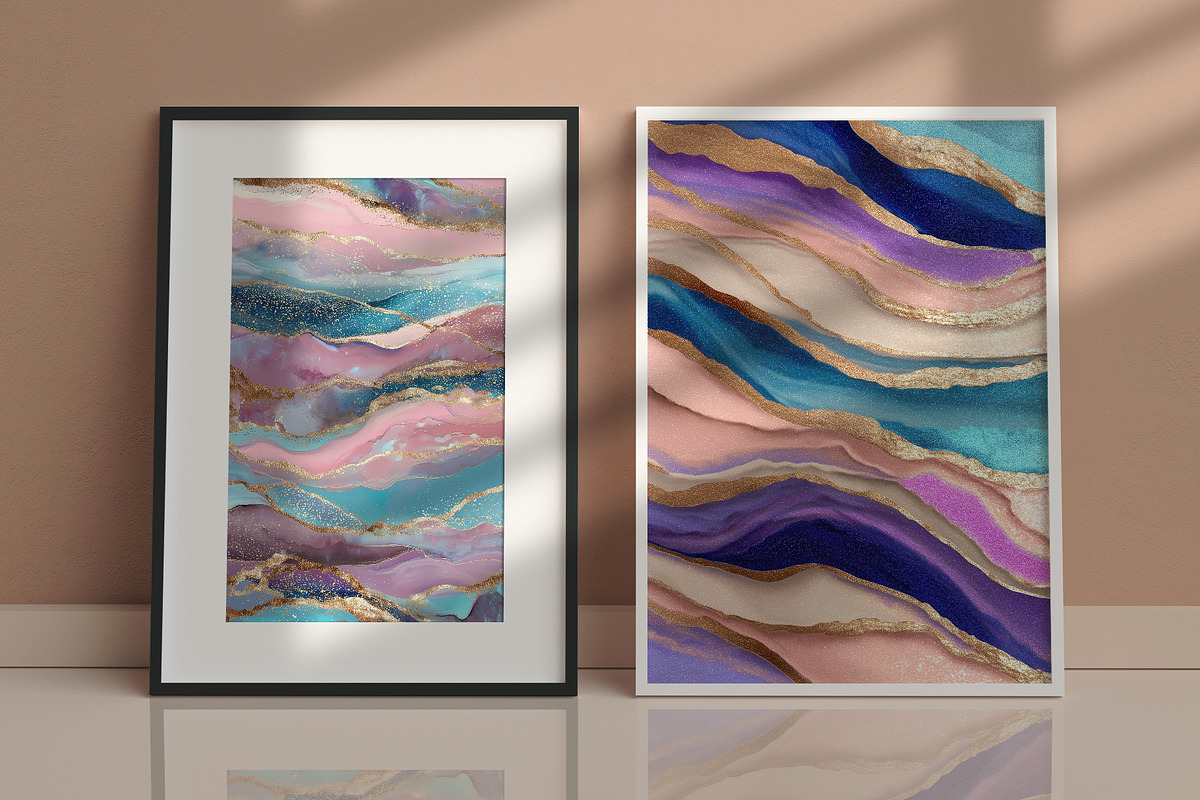 Dreamy Marble Glitter Illustration 1, a Decorative Illustration by Housui Patterns (Photo 4 of 9)