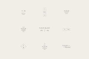 Fleur Minimal Logo Kit Ai Eps Psd