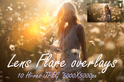 LENS FLARE OVERLAYS, a Brushes & More by voxelimages (Thumbnail 1 of 11)
