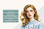 Watercolor Victorian Flowers Clipart, a Person Illustration by BusyDaydesign (Thumbnail 7 of 9)